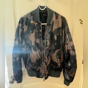 Topshop Camo Bomber Jacket Size Medium